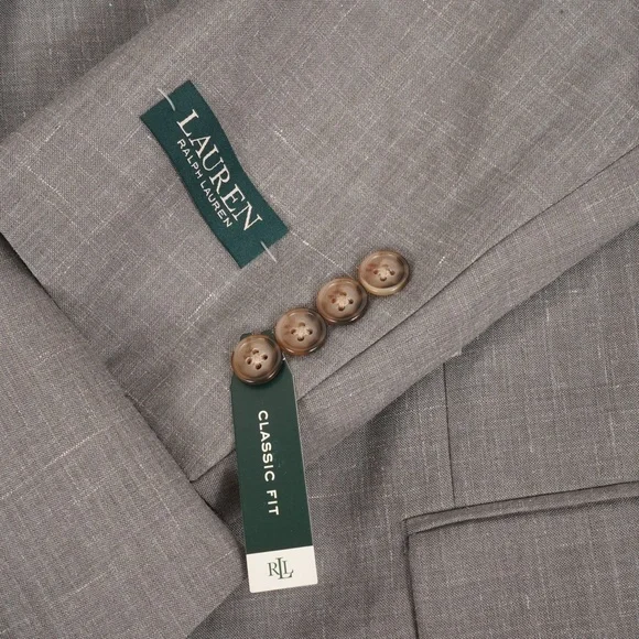 NWT $450 Lauren Ralph Lauren Grey Ultra Flex Suit Separates Blazer Size 40S - Picture 7 of 12